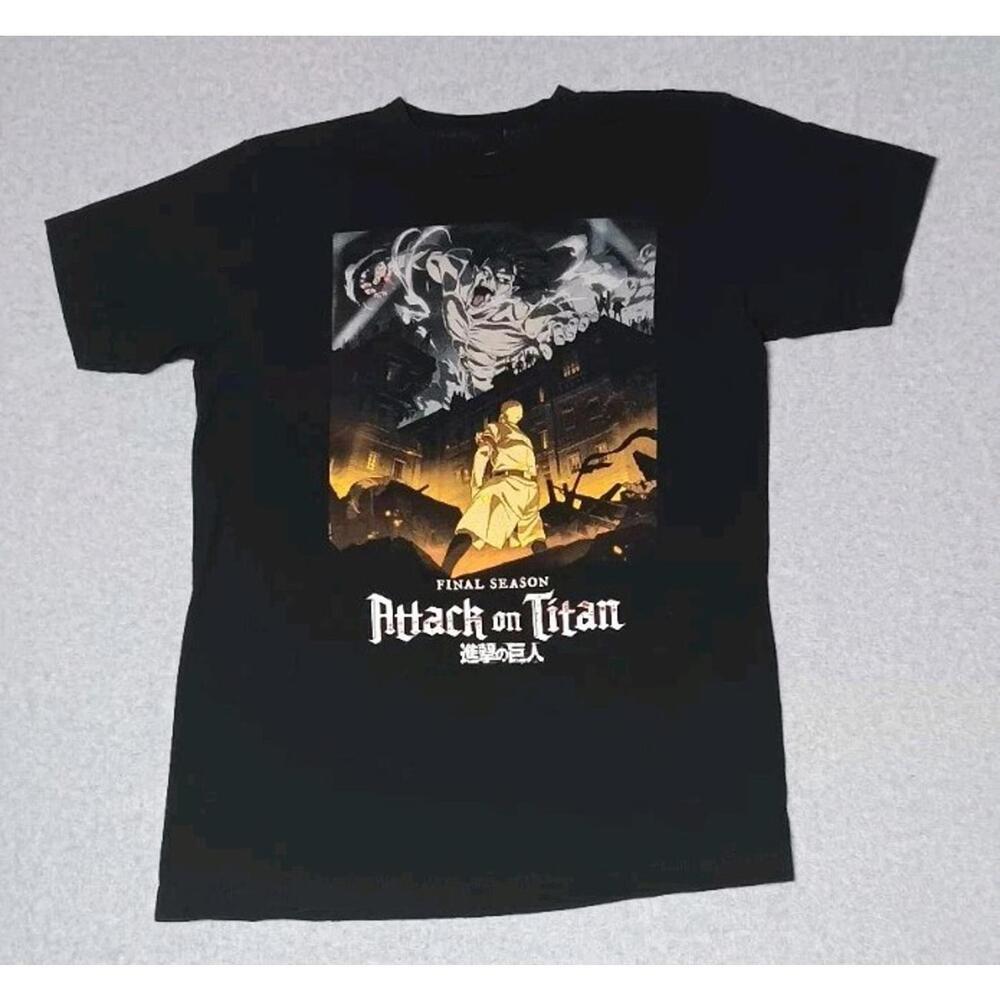 Attack On Titan Short Sleeve Shirt Mens Medium Final Season Anime Fan Favorite